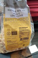 Nuvole bio di mais e lenticchie
