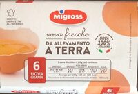 Uova fresche da allevamento a terra