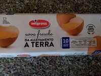 Uova fresche da allevamento a terra