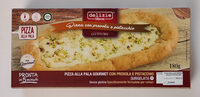 Pizza alla pala gourmet con provola e pistacchio