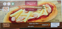 Pizza alla pala con würstel e patatine