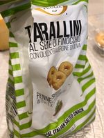 Tarallini, fennel seed with extra virgin olive oil, typical italian salted snack