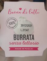 Burrata senza lattosio