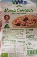Muesli di cereali e frutti di bosco biologici