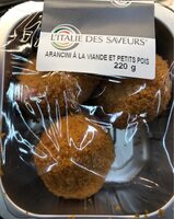 Arancini viande et petit pois