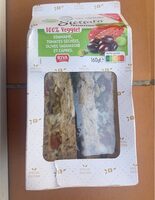 Sandwich soja edamme, tomates séchées, olives taggiasche et câpres
