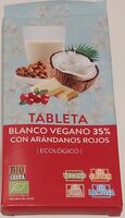 Tableta blanco verano 35% con arándanos rojos
