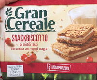 Snackbiscotto ai mirtilli rossi con crema con yogurt magro