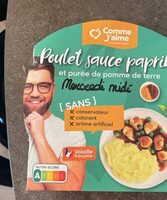 Poulet sauce paprika et sa purée de pommes de terre - Comme j’aime