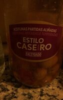 Aceitunas partidas aliñadas estilo casero