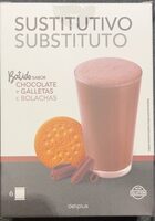 Batido sustitutivo sabor chocolate y galletas