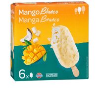 Helado bombón mango blanco