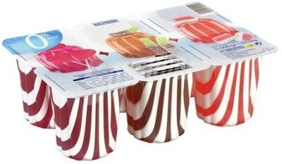 Gelatina 0% sabor cereza, cola y sandía