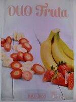 Dúo frutas fresa y plátano congeladas
