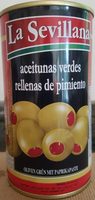 Olives denoyautées fourrées aux poivrons