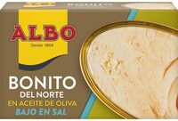Bonito del norte en aceite de oliva bajo en sal