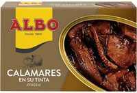 Calamares troceados su tinta