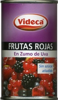 Mezcla de frutas rojas en zumo de uva "Videca"