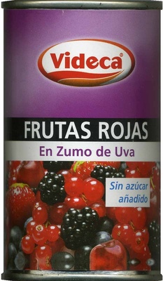 Mezcla de frutas rojas en zumo de uva "Videca"