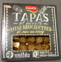 Tapas al minuto Mini brochettes de porc au curry