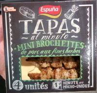 Tapas Al Minuto - Mini Brochettes de Porc aux Fines Herbes