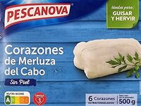 Corazones de merluza sin piel