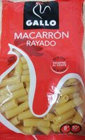 Macarrón rayado