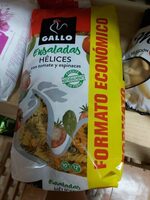 Hélices con tomate y espinacas