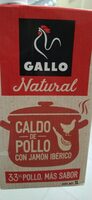 Caldo natural de pollo con jamón