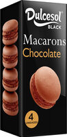 Black macarons chocolate