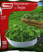 Espinacas en hojas congeladas "Findus"