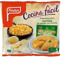 Preparado para tortilla de patata con cebolla