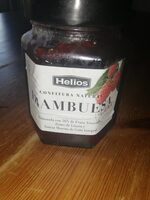 Confitura natural de frambuesa con fruta y azúcar