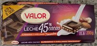 Chocolate con leche 45% Almendras y Avellanas