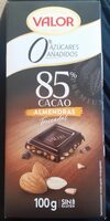 Chocolate valor 85% con almendras
