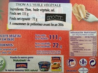 Thon à l'huile végétale