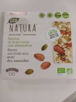 Barritas de frutos secos con almendras