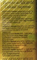 Turron Alicante Etiquette Noire
