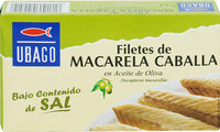 Filetes de caballa aceite de oliva bajo contenido sal