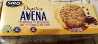 Digestive avena con pepitas de chocolate