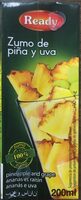 Zumo de piña y uva