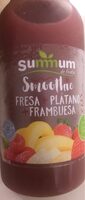Smoothie fresa+platano +frambuesa