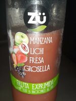 FRUTA EXPRIMIDA Manzana, lichi, fresa y grosella