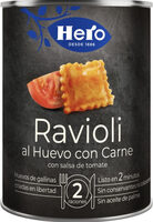 Ravioli al huevo con carne