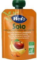 Bolsita de plátano, manzana y zanahoria