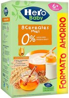 8 cereales miel (0%azúcares producidos)
