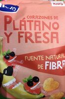Corazones platano y fresa