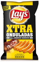 Patatas fritas XTRA onduladas sabor american barbecue