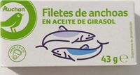 Filetes de anchoas en aceite de girasol