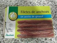 Filetes de anchoas en aceite de girasol